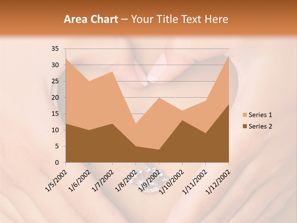 A Woman's Stomach With A Ring In The Shape Of A Heart PowerPoint Template