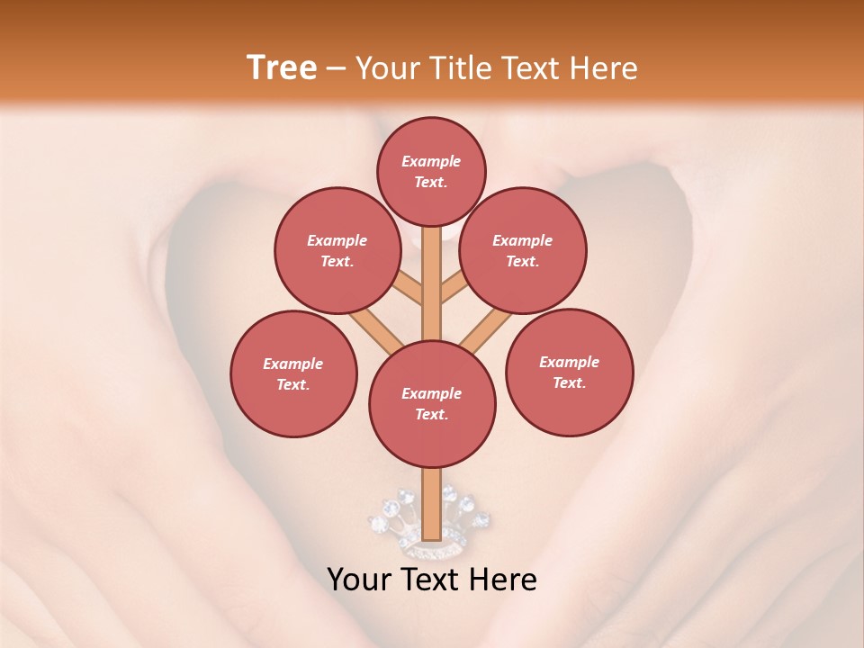 A Woman's Stomach With A Ring In The Shape Of A Heart PowerPoint Template