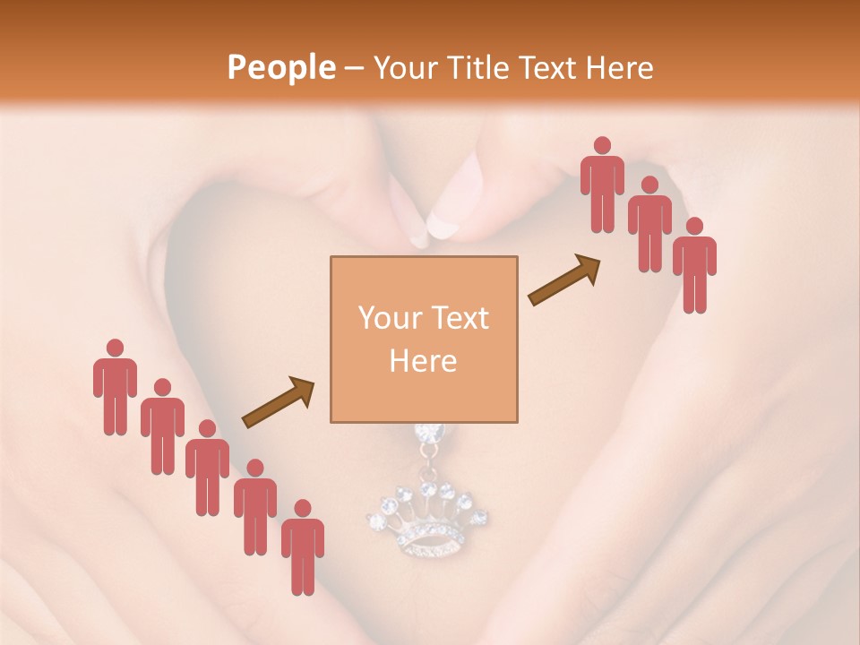 A Woman's Stomach With A Ring In The Shape Of A Heart PowerPoint Template
