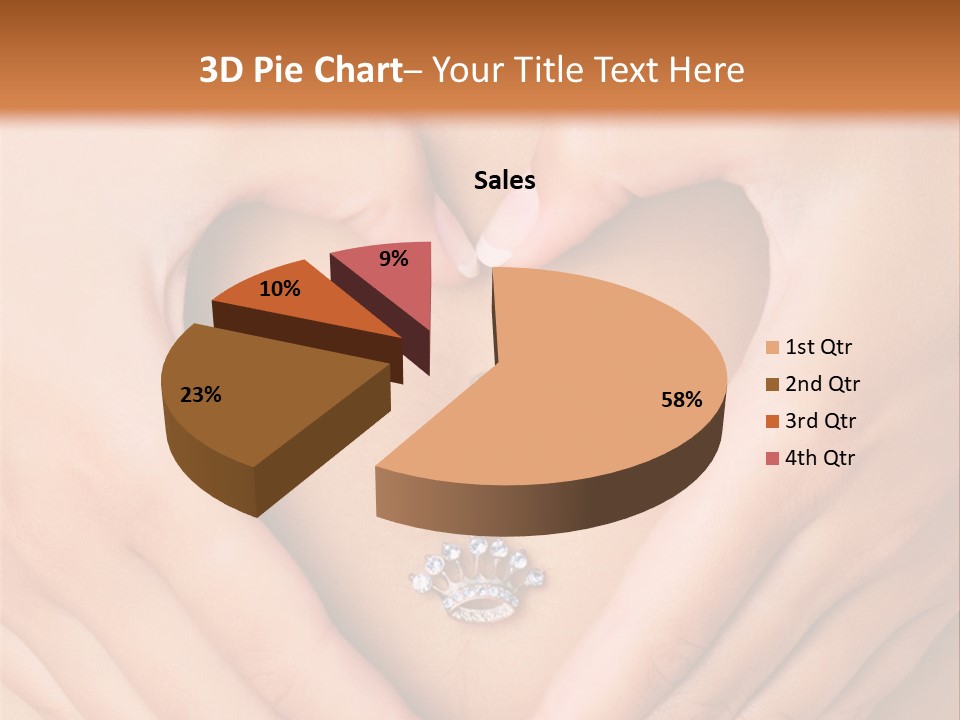 A Woman's Stomach With A Ring In The Shape Of A Heart PowerPoint Template