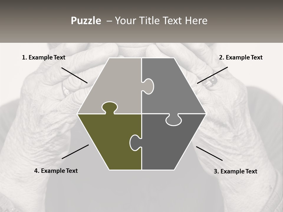 An Elderly Woman Covering Her Eyes With Her Hands PowerPoint Template