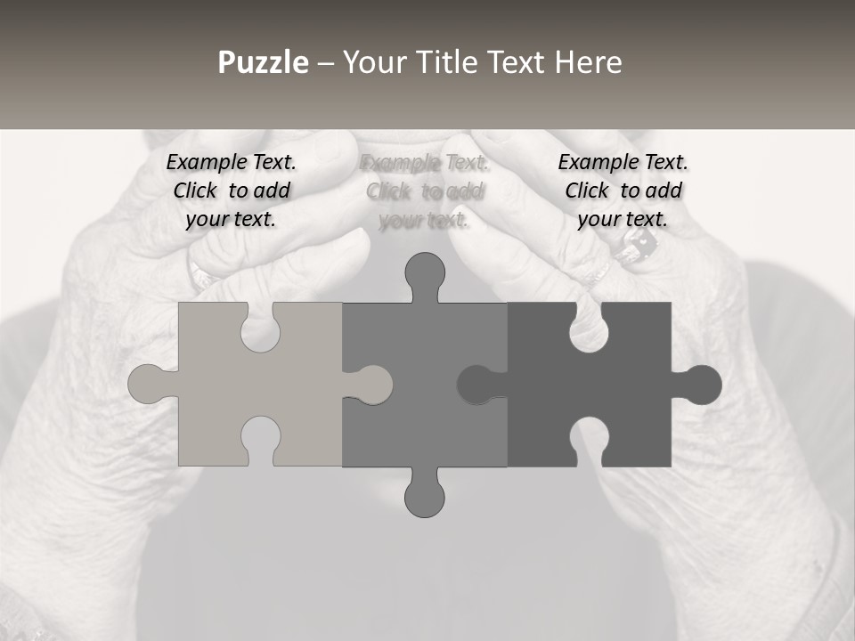 An Elderly Woman Covering Her Eyes With Her Hands PowerPoint Template