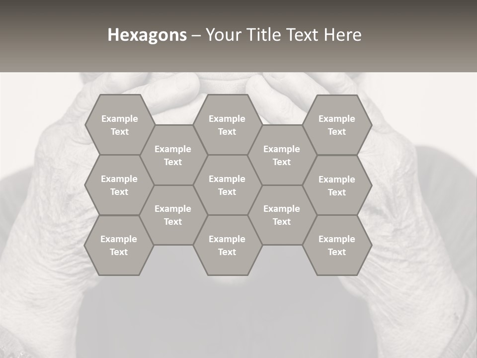 An Elderly Woman Covering Her Eyes With Her Hands PowerPoint Template