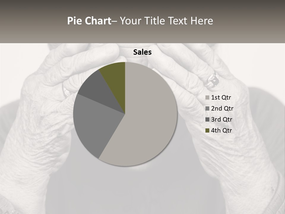 An Elderly Woman Covering Her Eyes With Her Hands PowerPoint Template