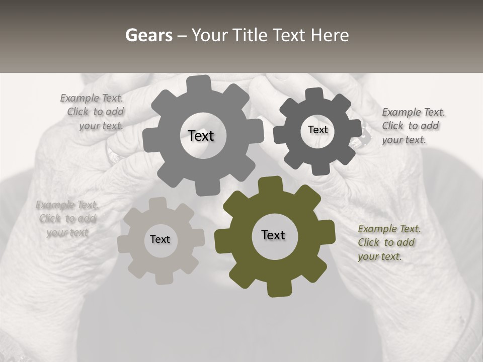 An Elderly Woman Covering Her Eyes With Her Hands PowerPoint Template