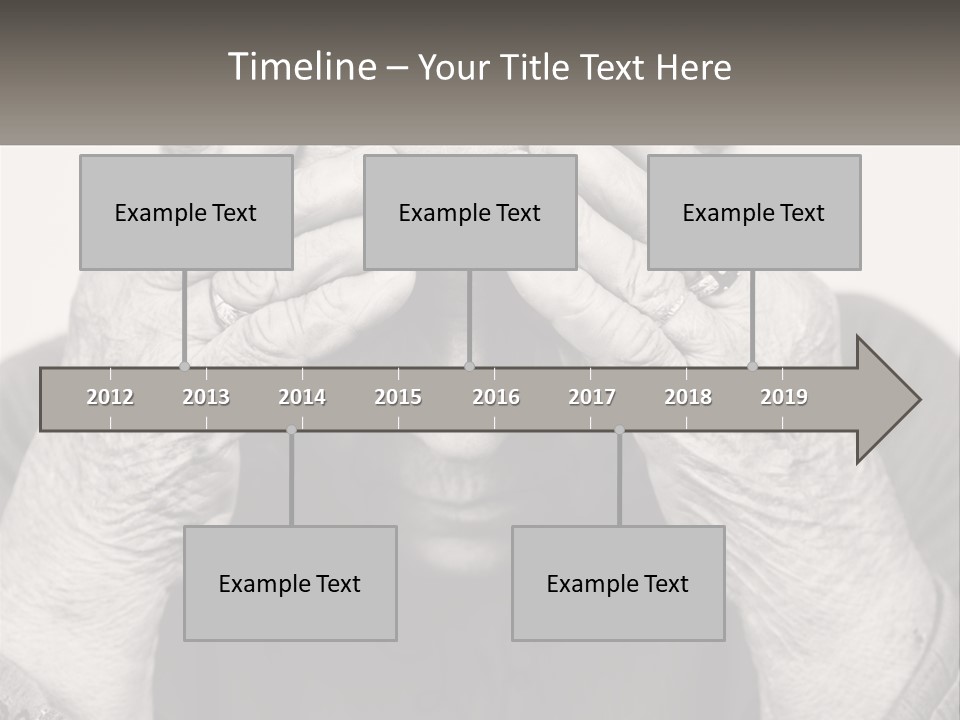 An Elderly Woman Covering Her Eyes With Her Hands PowerPoint Template