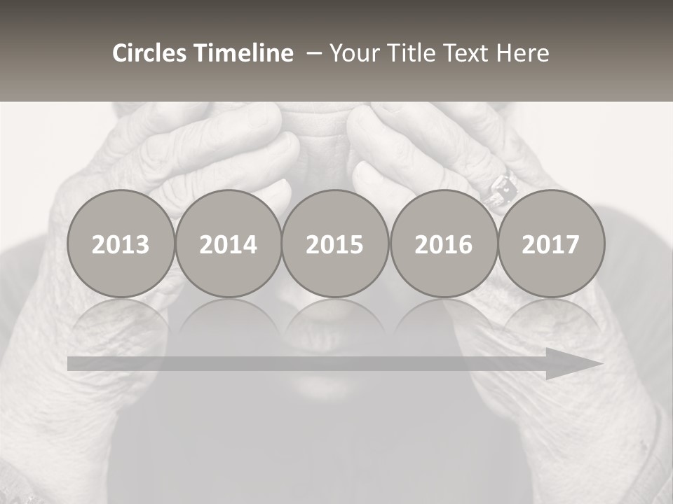 An Elderly Woman Covering Her Eyes With Her Hands PowerPoint Template