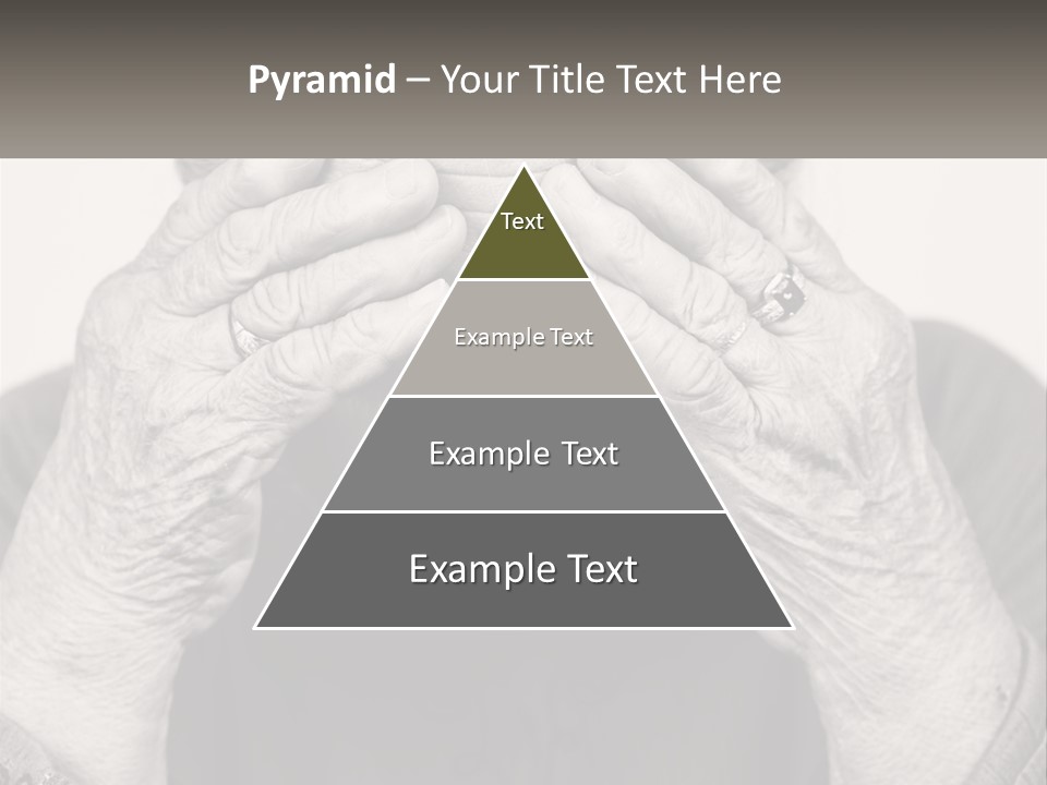 An Elderly Woman Covering Her Eyes With Her Hands PowerPoint Template