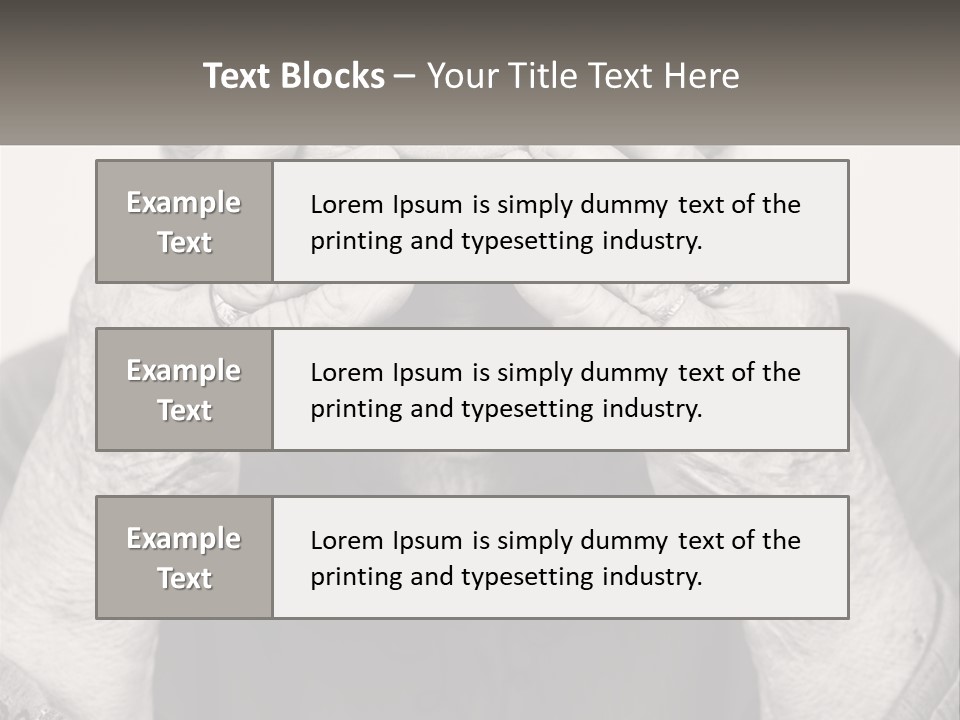 An Elderly Woman Covering Her Eyes With Her Hands PowerPoint Template