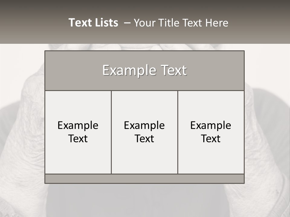 An Elderly Woman Covering Her Eyes With Her Hands PowerPoint Template