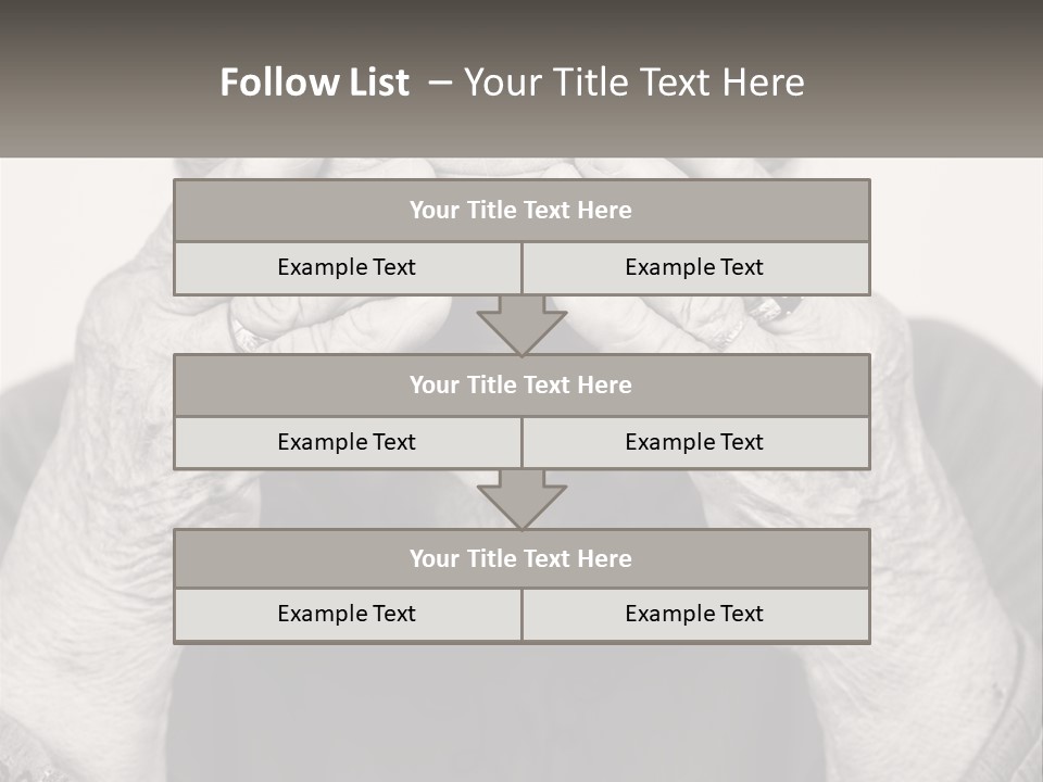 An Elderly Woman Covering Her Eyes With Her Hands PowerPoint Template