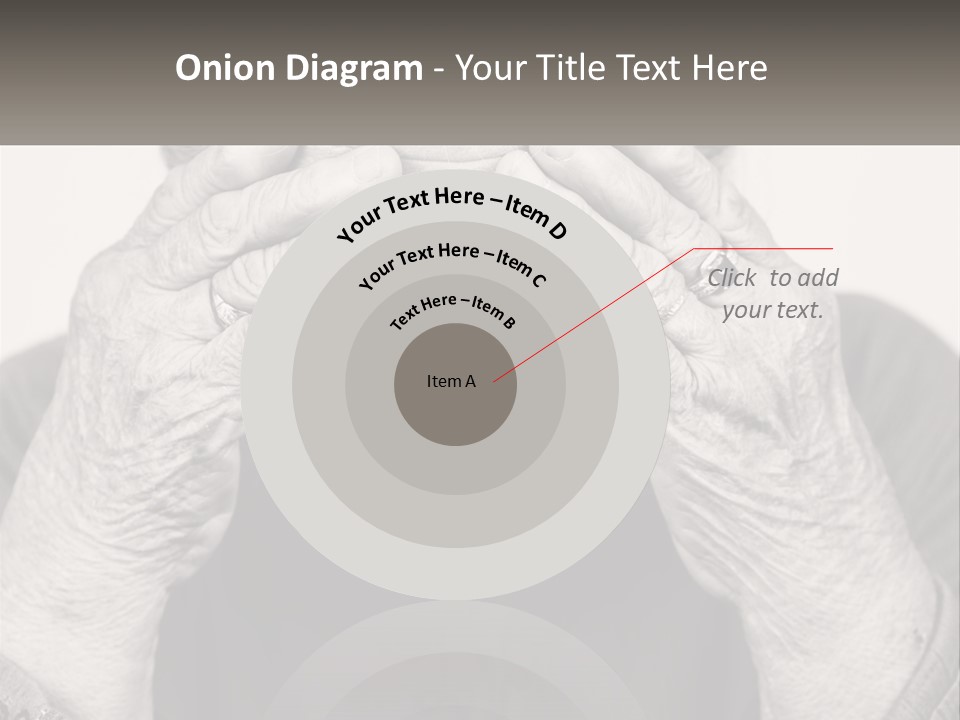 An Elderly Woman Covering Her Eyes With Her Hands PowerPoint Template