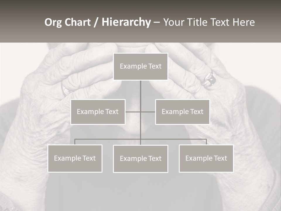 An Elderly Woman Covering Her Eyes With Her Hands PowerPoint Template