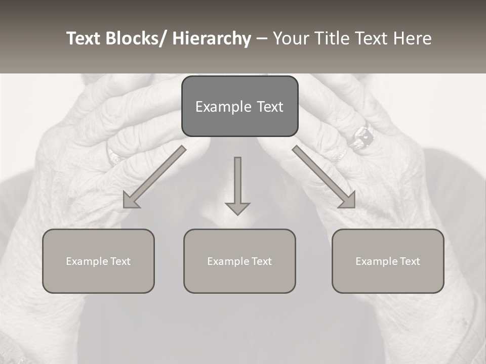 An Elderly Woman Covering Her Eyes With Her Hands PowerPoint Template