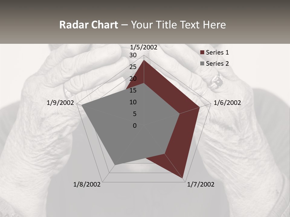An Elderly Woman Covering Her Eyes With Her Hands PowerPoint Template