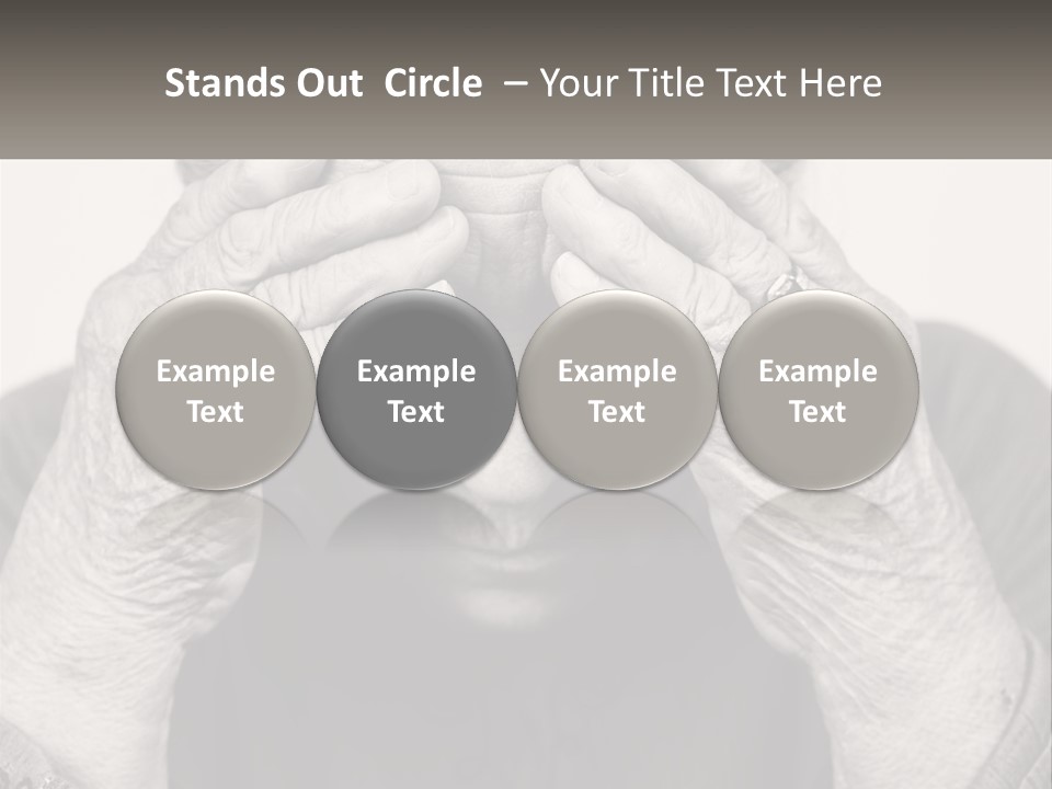 An Elderly Woman Covering Her Eyes With Her Hands PowerPoint Template