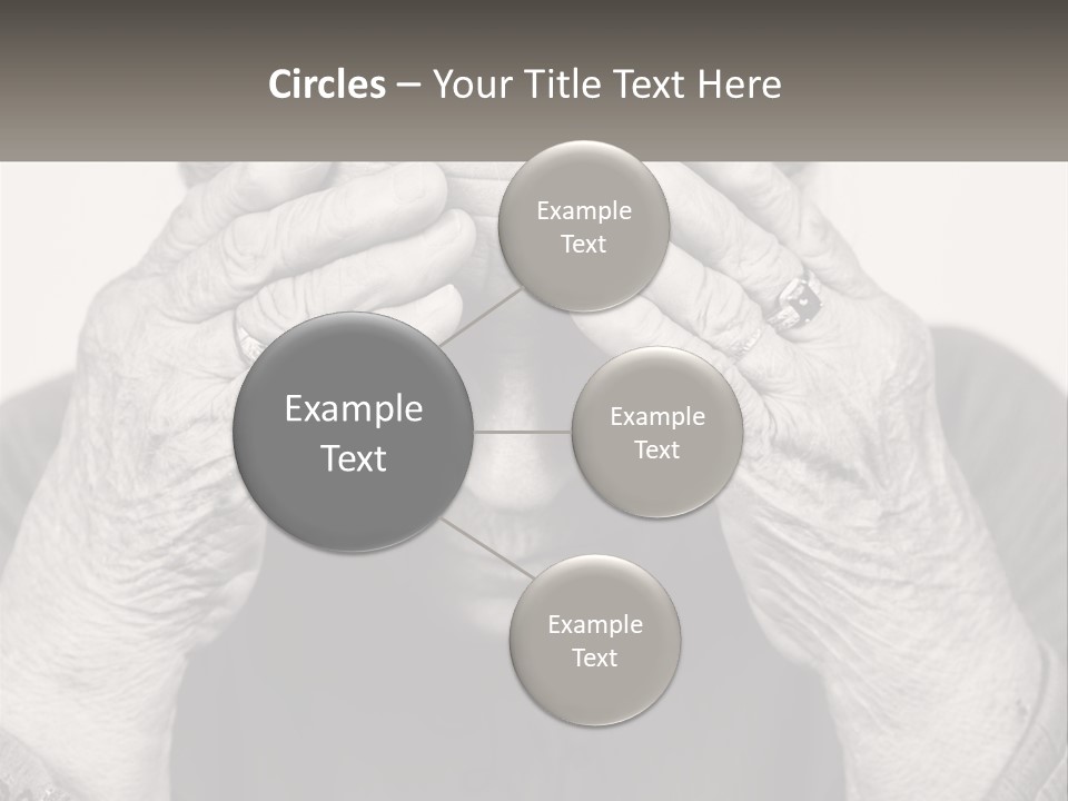 An Elderly Woman Covering Her Eyes With Her Hands PowerPoint Template