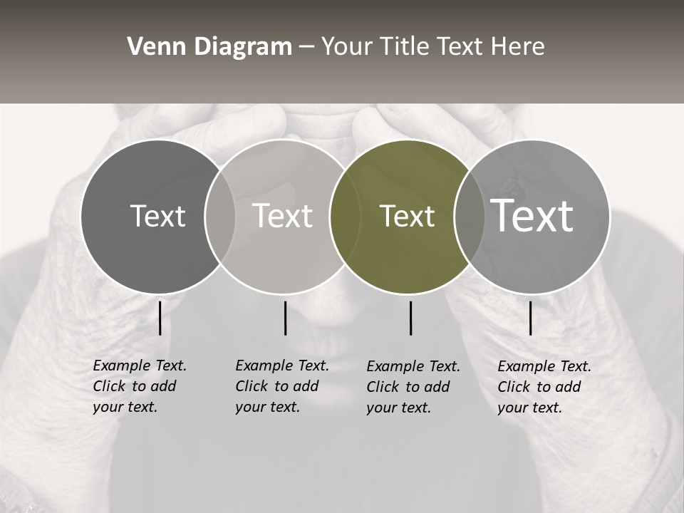 An Elderly Woman Covering Her Eyes With Her Hands PowerPoint Template