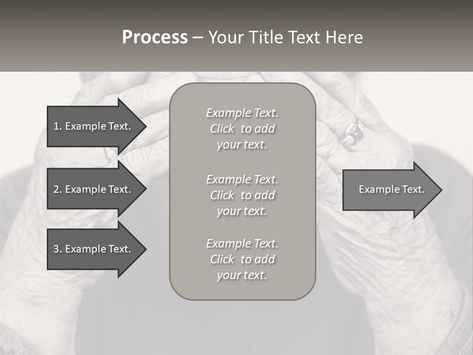 An Elderly Woman Covering Her Eyes With Her Hands PowerPoint Template