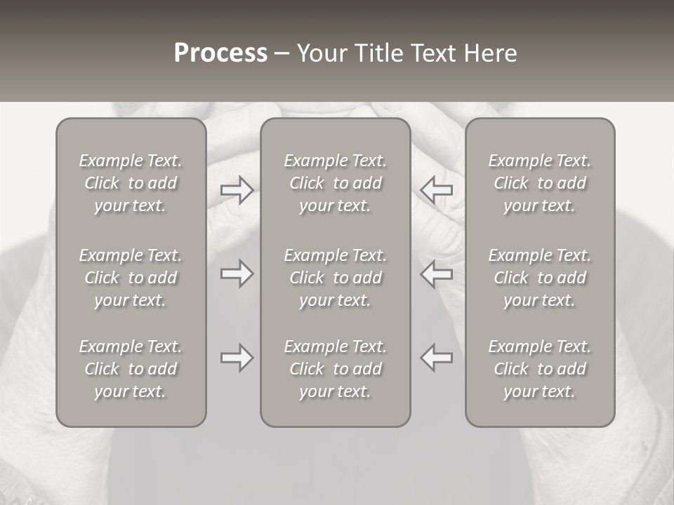 An Elderly Woman Covering Her Eyes With Her Hands PowerPoint Template
