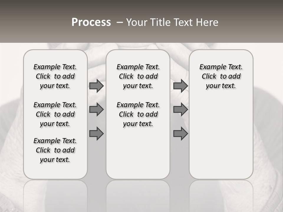 An Elderly Woman Covering Her Eyes With Her Hands PowerPoint Template