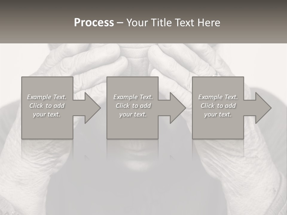 An Elderly Woman Covering Her Eyes With Her Hands PowerPoint Template