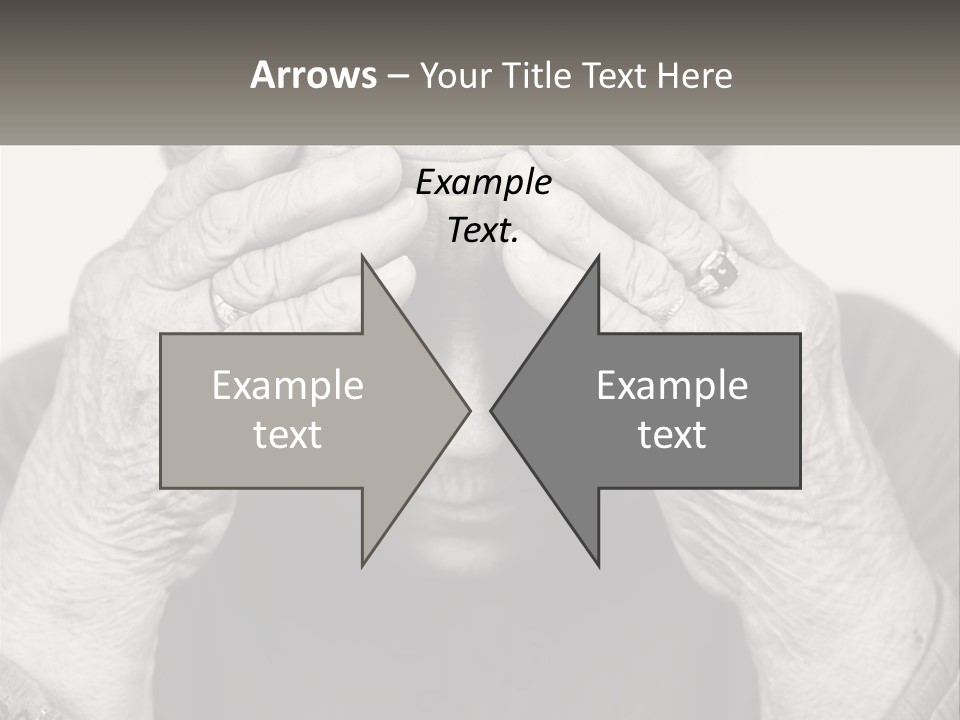 An Elderly Woman Covering Her Eyes With Her Hands PowerPoint Template