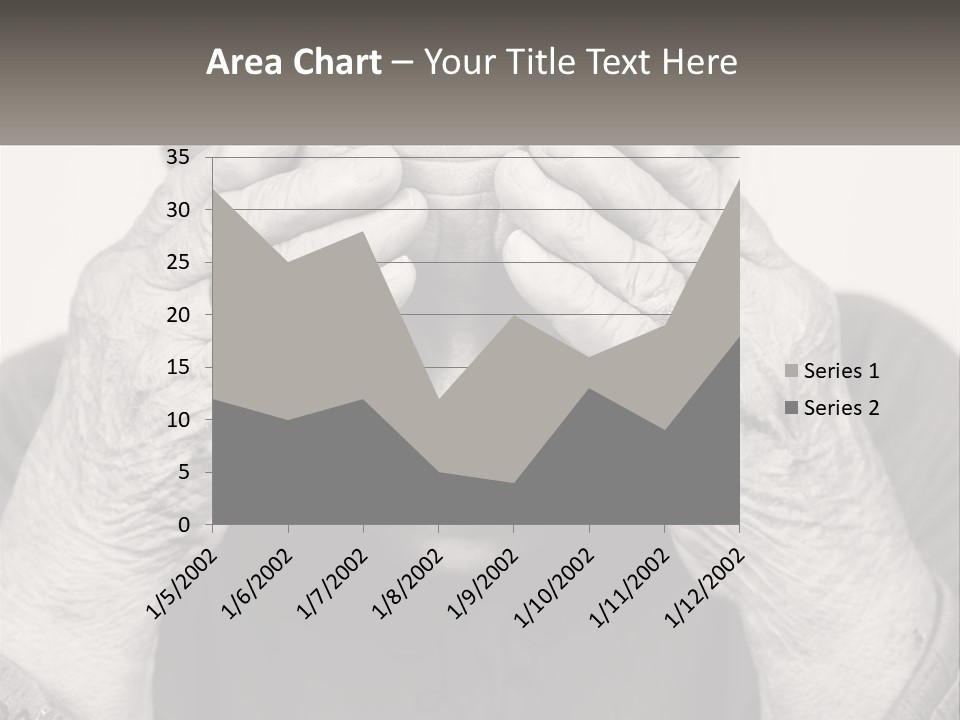 An Elderly Woman Covering Her Eyes With Her Hands PowerPoint Template