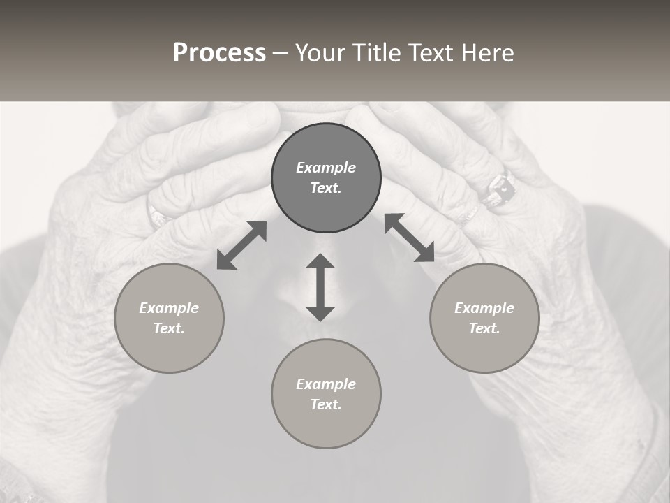 An Elderly Woman Covering Her Eyes With Her Hands PowerPoint Template
