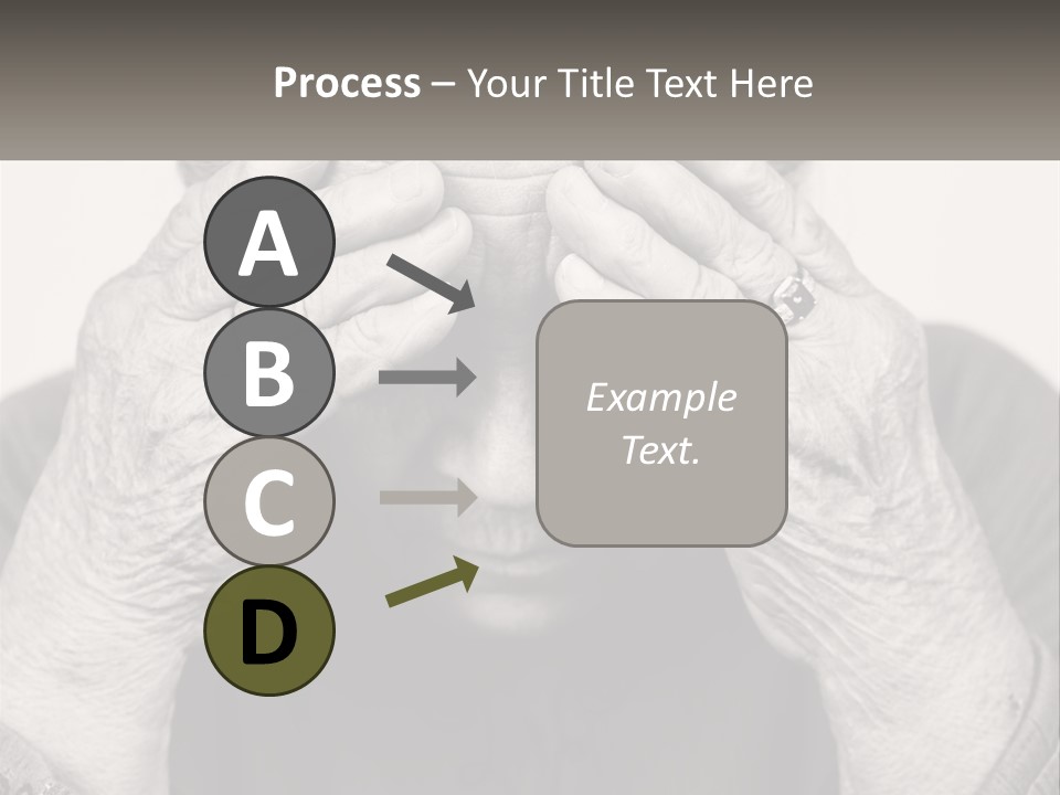 An Elderly Woman Covering Her Eyes With Her Hands PowerPoint Template
