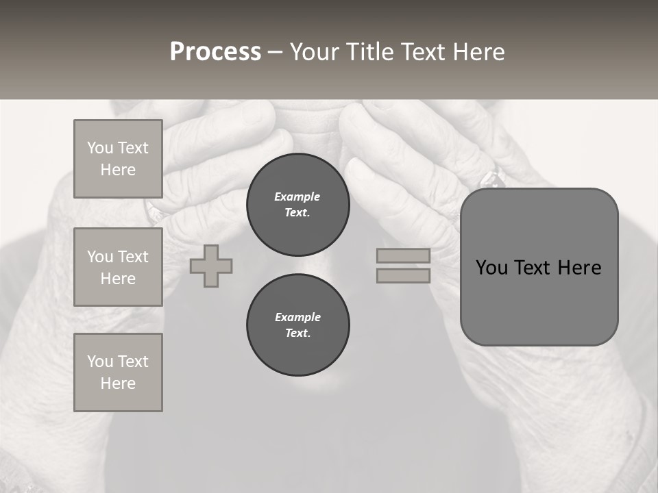 An Elderly Woman Covering Her Eyes With Her Hands PowerPoint Template