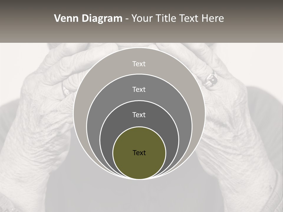 An Elderly Woman Covering Her Eyes With Her Hands PowerPoint Template