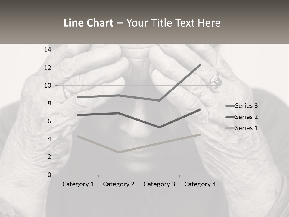 An Elderly Woman Covering Her Eyes With Her Hands PowerPoint Template
