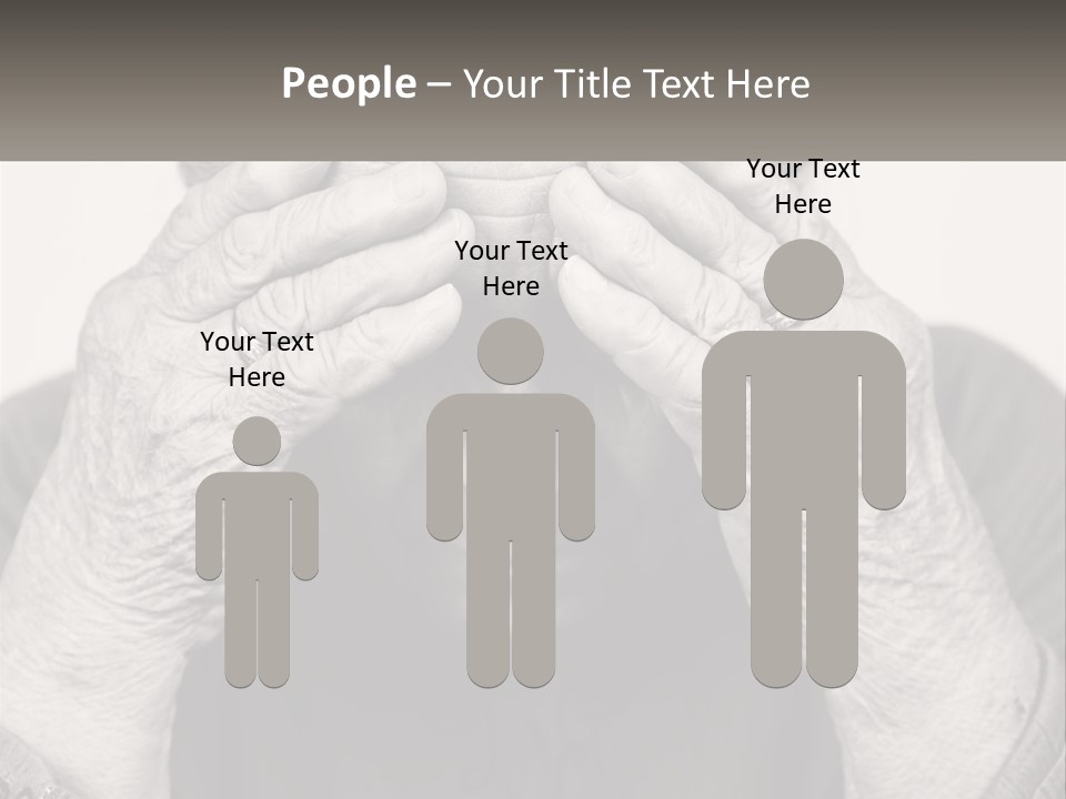 An Elderly Woman Covering Her Eyes With Her Hands PowerPoint Template