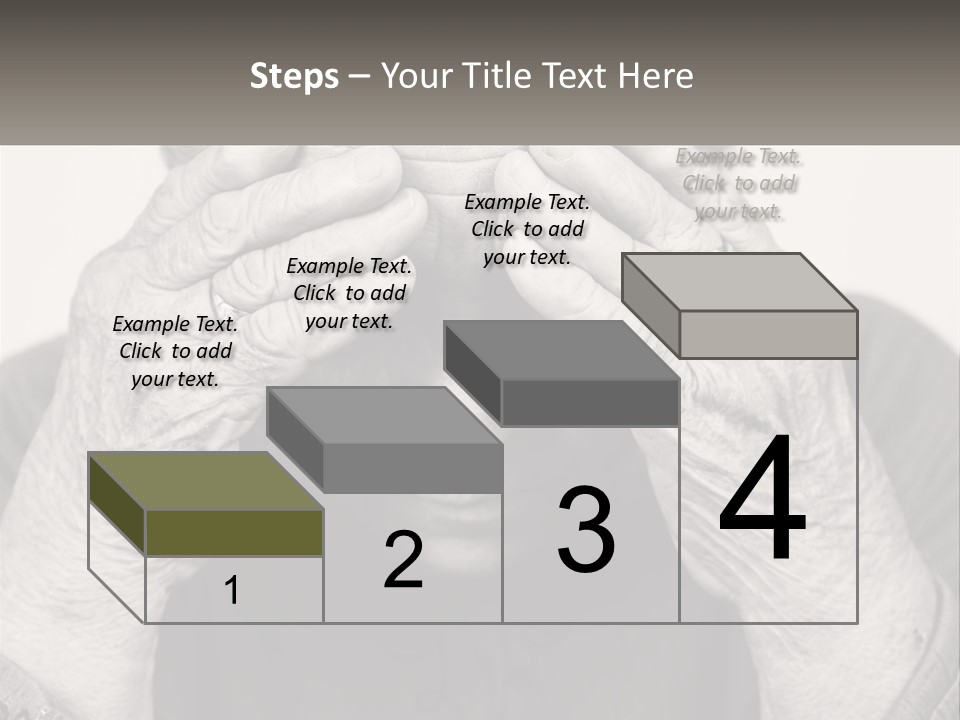 An Elderly Woman Covering Her Eyes With Her Hands PowerPoint Template