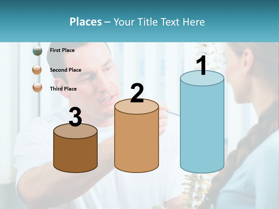 A Man And A Woman Looking At A Skeleton PowerPoint Template