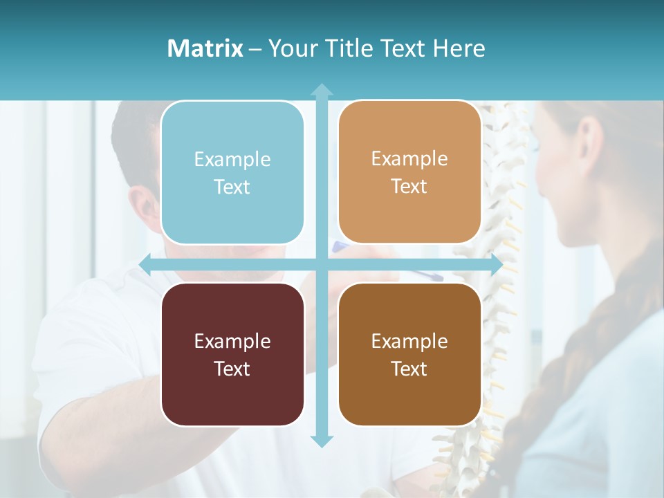 A Man And A Woman Looking At A Skeleton PowerPoint Template
