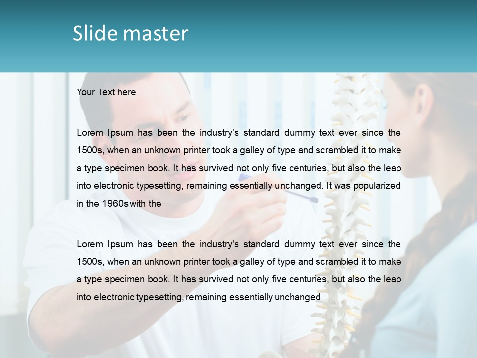 A Man And A Woman Looking At A Skeleton PowerPoint Template