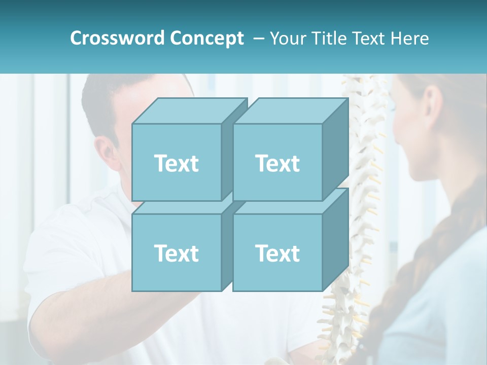 A Man And A Woman Looking At A Skeleton PowerPoint Template