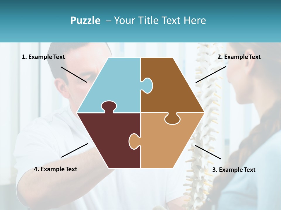 A Man And A Woman Looking At A Skeleton PowerPoint Template