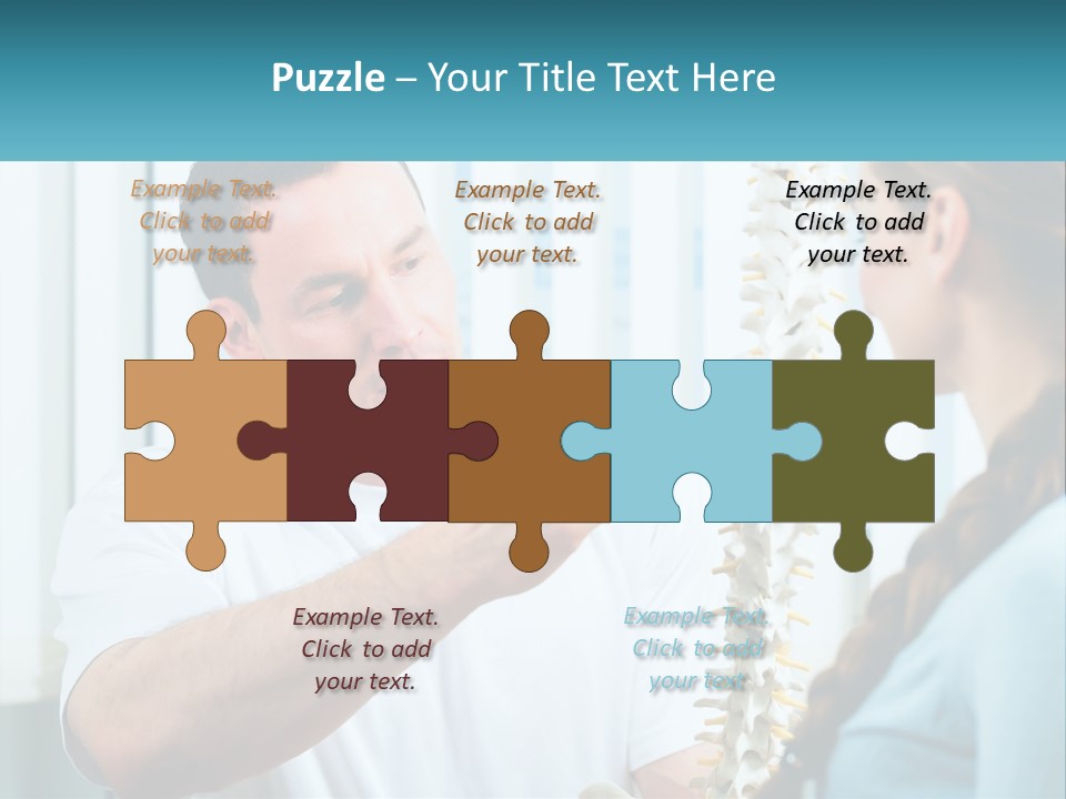 A Man And A Woman Looking At A Skeleton PowerPoint Template