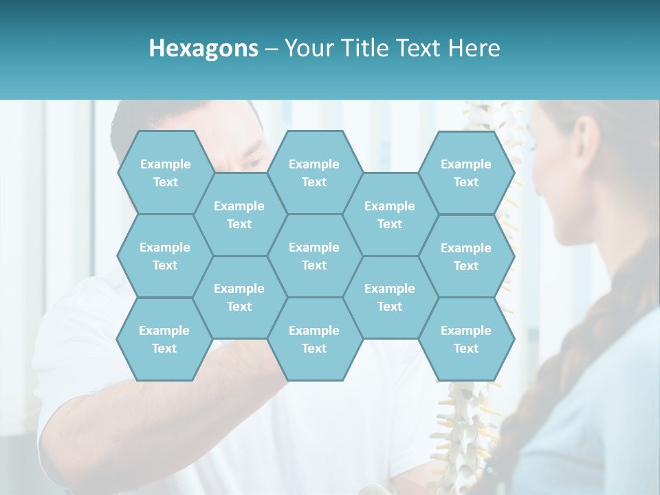 A Man And A Woman Looking At A Skeleton PowerPoint Template