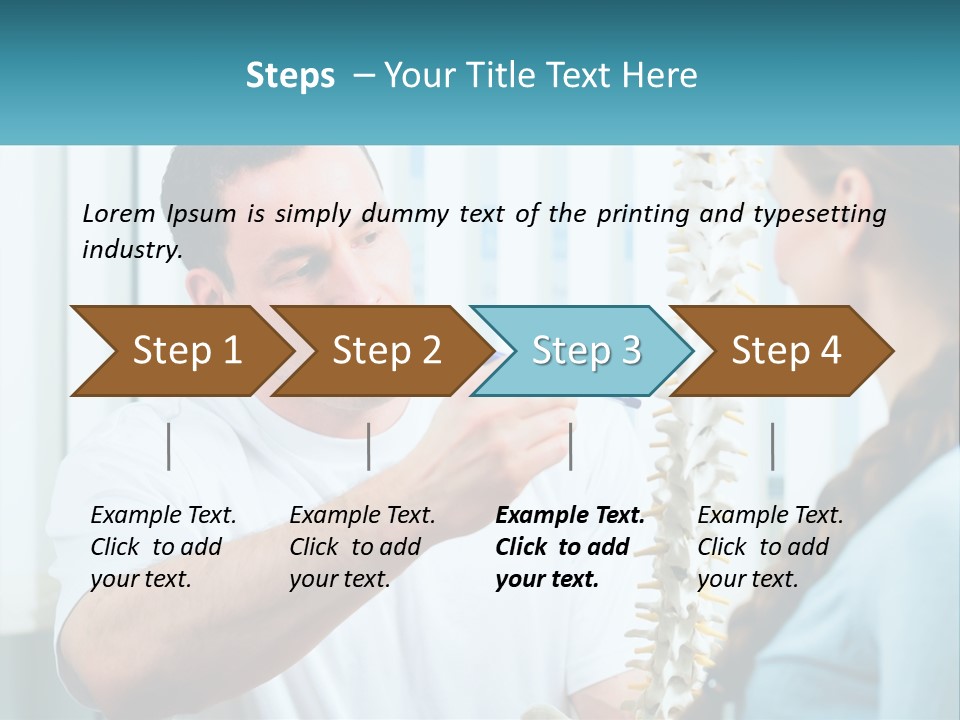 A Man And A Woman Looking At A Skeleton PowerPoint Template