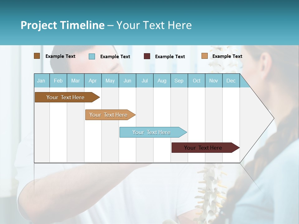 A Man And A Woman Looking At A Skeleton PowerPoint Template