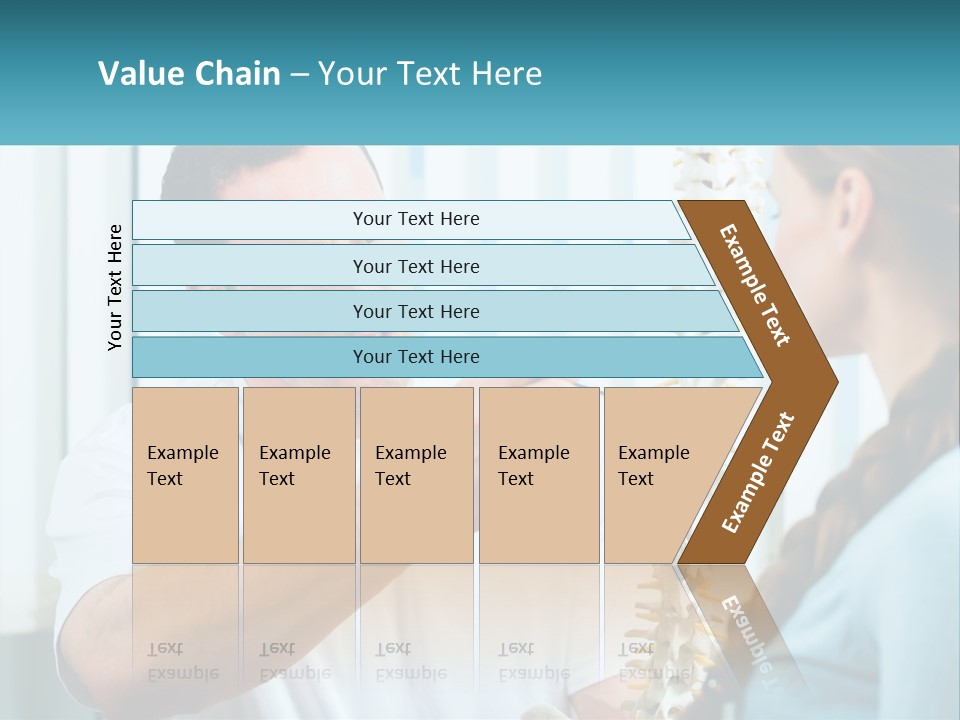 A Man And A Woman Looking At A Skeleton PowerPoint Template