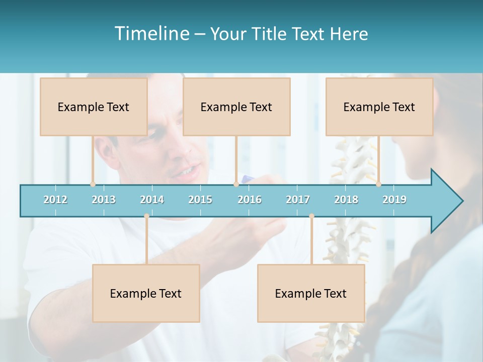 A Man And A Woman Looking At A Skeleton PowerPoint Template
