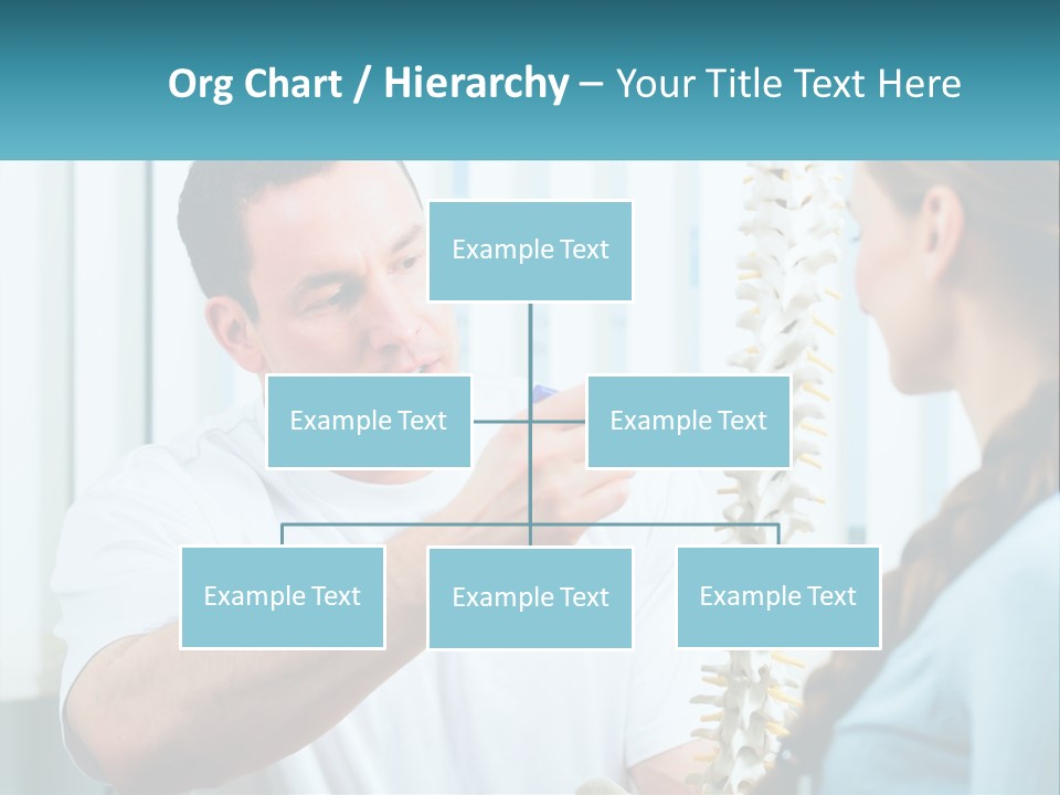A Man And A Woman Looking At A Skeleton PowerPoint Template