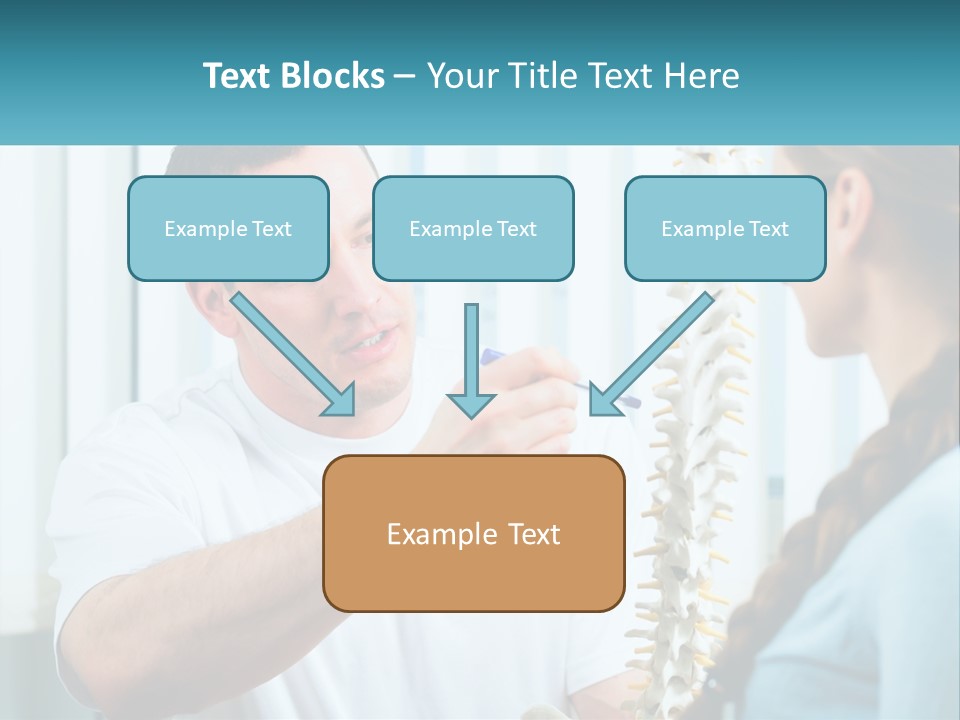 A Man And A Woman Looking At A Skeleton PowerPoint Template