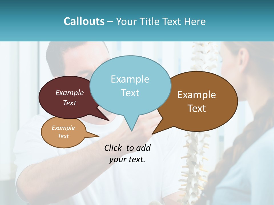 A Man And A Woman Looking At A Skeleton PowerPoint Template