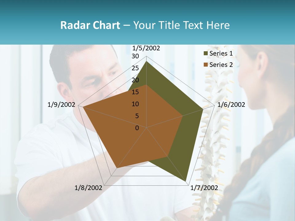 A Man And A Woman Looking At A Skeleton PowerPoint Template